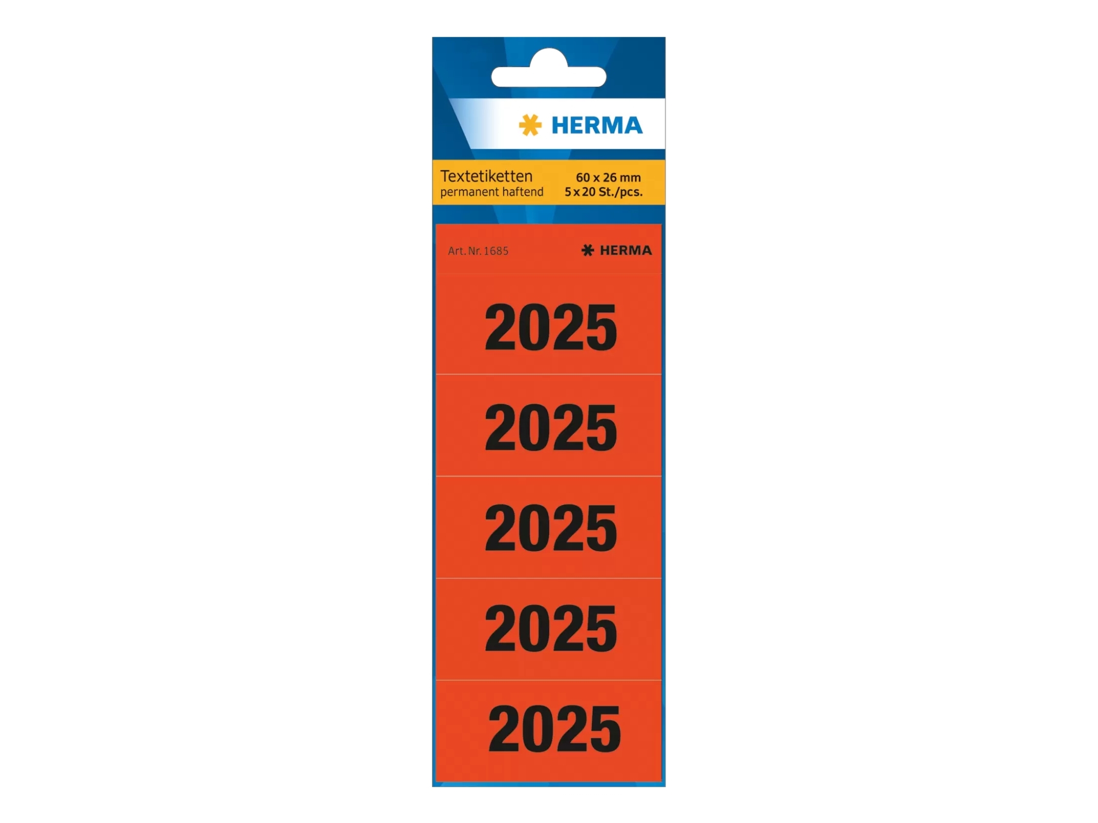 Herma Indholdsetiket 2025 Rød