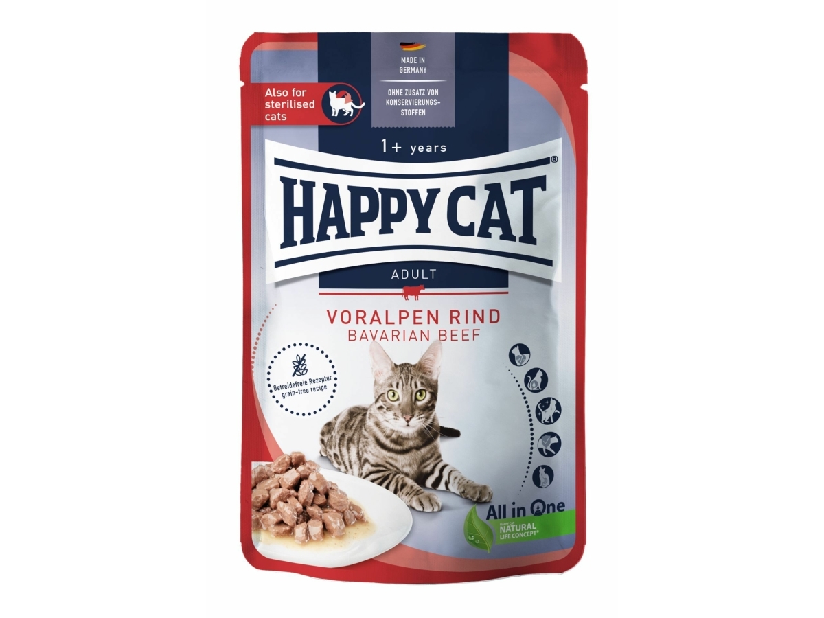 Happy Cat Culinary Meat In Sauce Bavarian Beef Vådfoder Til Voksne Katte Oksekød I Bayersk Stil 85 G