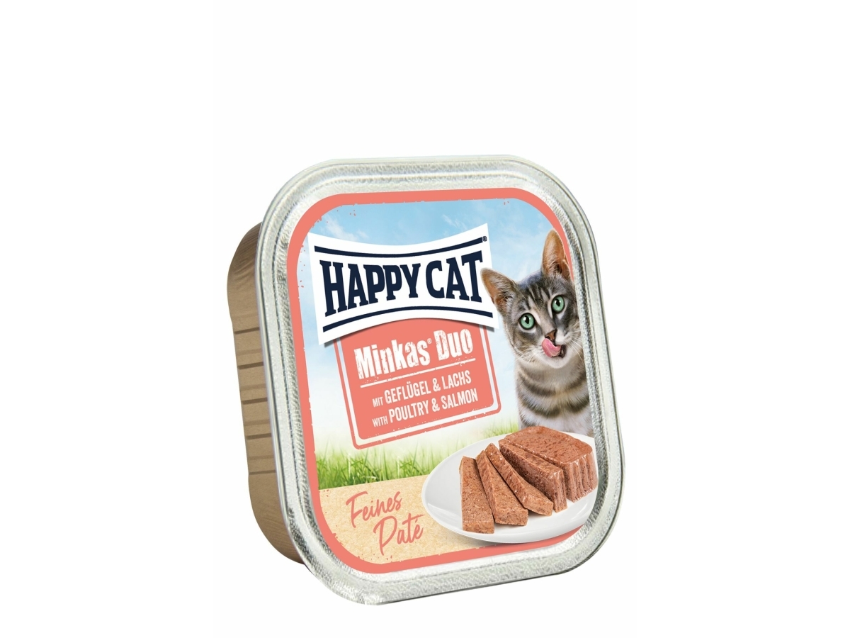 Minkas duo, dessertpaté, för katter, kyckling och lax, 100g | Sällskapsdjur - Katt - Kattmat | GameStuff