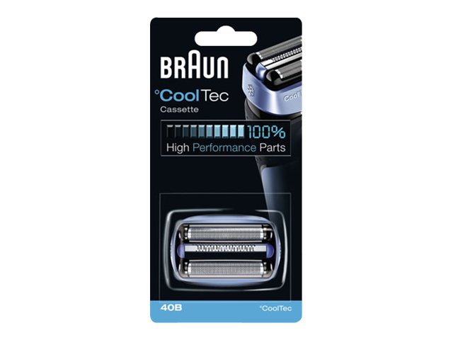 Braun CoolTech 40B - Utbytesfolie och skärare - för rakapparat - blå - för Braun °CoolTec CT4s, CT5cc | Hårvård - Skägg- / Hårtrimmer - Rakblad | GameStuff