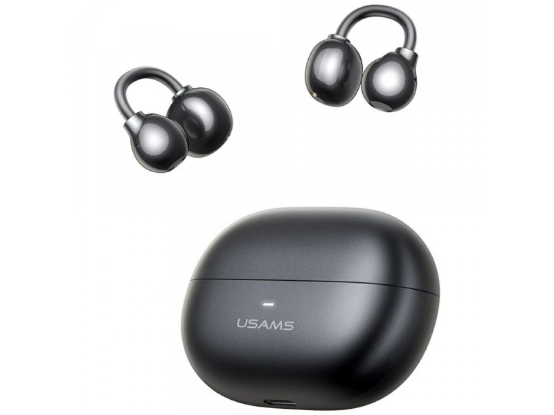 Ausinės Bluetooth USAMS Echo R02 Clip-on belaidės pilkas