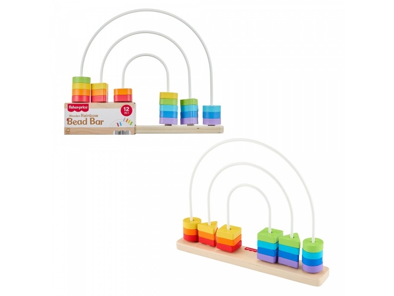 Fisher Price Regenbogen Holzschiebeperlen