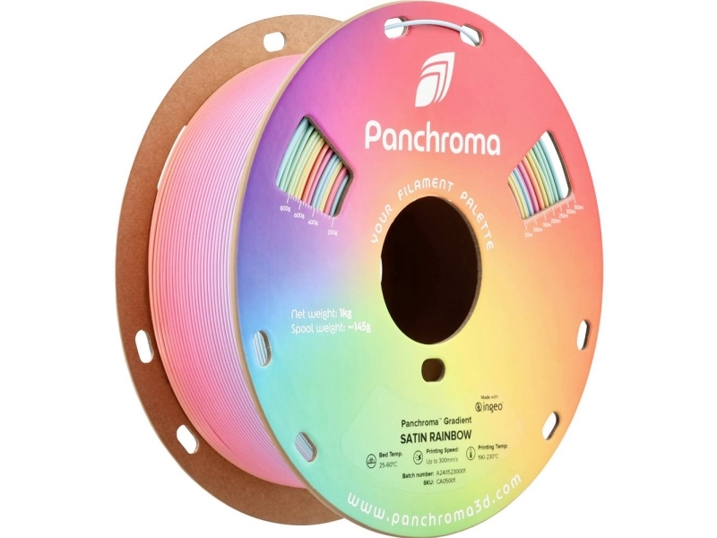 Polymaker Polimaker Panchroma Pla Gradient Rainbows 1.75Mm 1Kg - Satin Rainbow