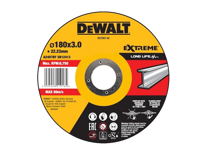 DeWALT DX7967-AE, Klippskiva, DeWALT, 2,22 cm, 18 cm, 25 styck | Verktyg & Verkstad - Handverktyg - Tillbehör til Handverktyg | GameStuff