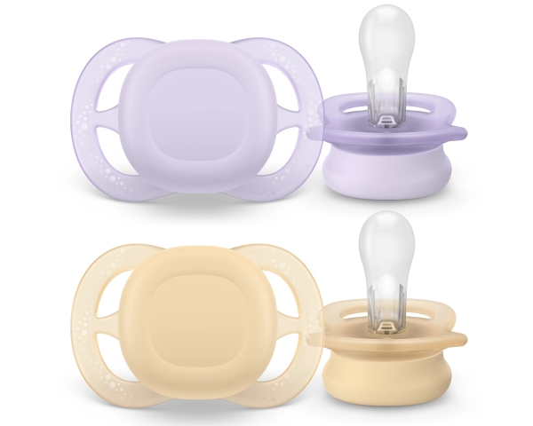 Philips AVENT Soother SCF075/01 ultra start, Perinteinen vauvantutti, Hampaita hoitava, Silikoni, Poika/tyttö