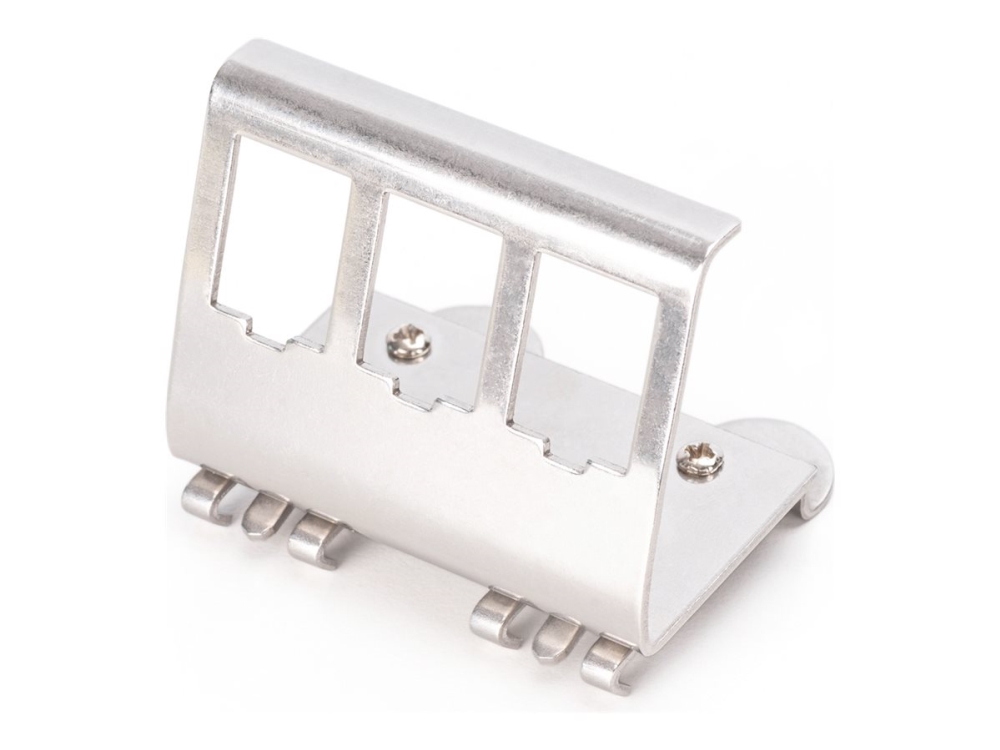 Digitus Hutschienenadapter Für 3X Keystone Modul, Adapter, Edelstahl, Metallisch, -20 - 70 °C, 90 Mm, 80 Mm