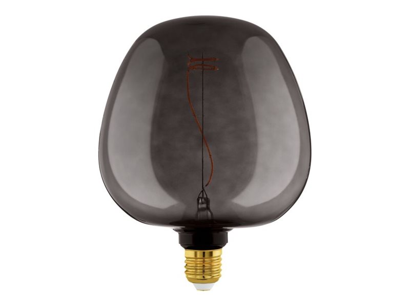 Eglo E27 Led G190 Sort Dekorationspære Med Spiral Og Varmt Hvidt Lys