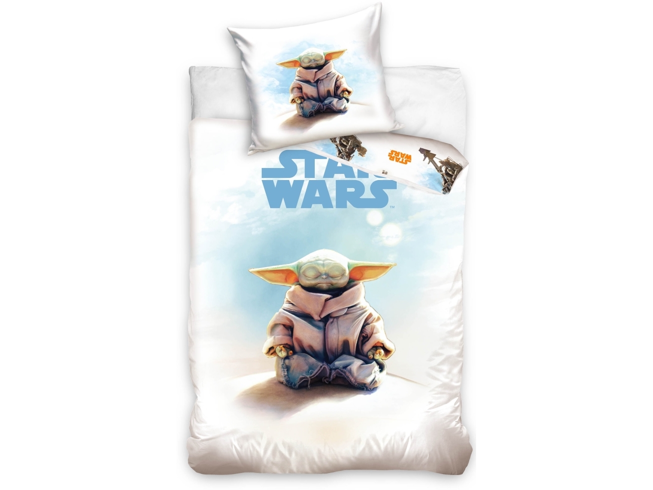 Star Wars Grogu Baby Yoda Bäddset 150 x 210 cm - 100 procent bomull | Andra leksaksmärken - Stjärnornas krig | GameStuff