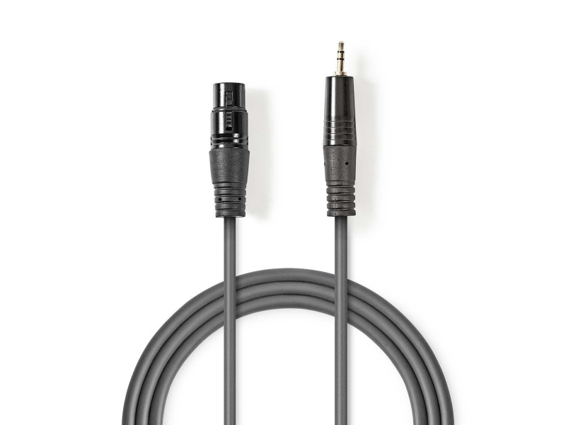 Nedis Coth15320gy10, Xlr (3-Pin), Hunstik, Hanstik, Kobber, 1 M, Grå
