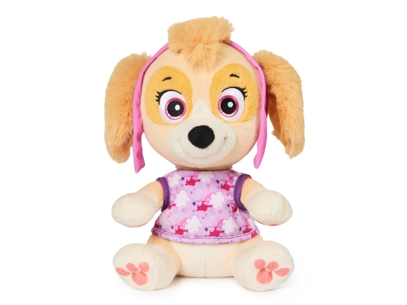 Paw Patrol , Einschlaf-Kuscheltier Skye, 25,4Cm Großes Plüschtier Mit Outfit Zum Wenden, Kinderspielzeug Für Jungen Und Mädchen, Cartoon-Figur, 3 Jah