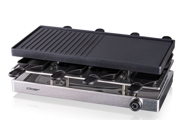 Cloer 6458, 8 personer, Gjuten aluminium, 1 zone(s), Gjuten aluminium, Svart, Rektangulär, Gjuten aluminium | Köksapparater - Köksutrustning - Raclette | GameStuff