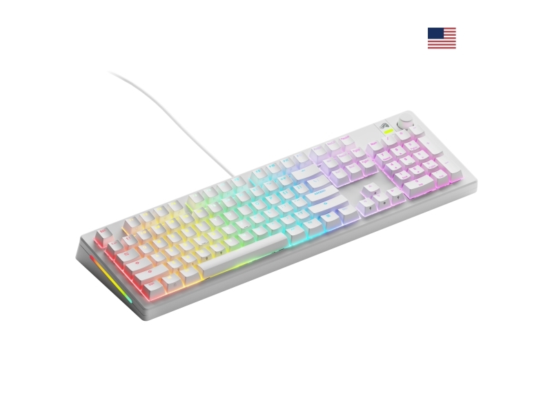Glorious Gaming Gmmk 3 100% Prebuilt, Ledningsført, Usb, Mekanisk, Qwerty, Rgb Led, Hvid