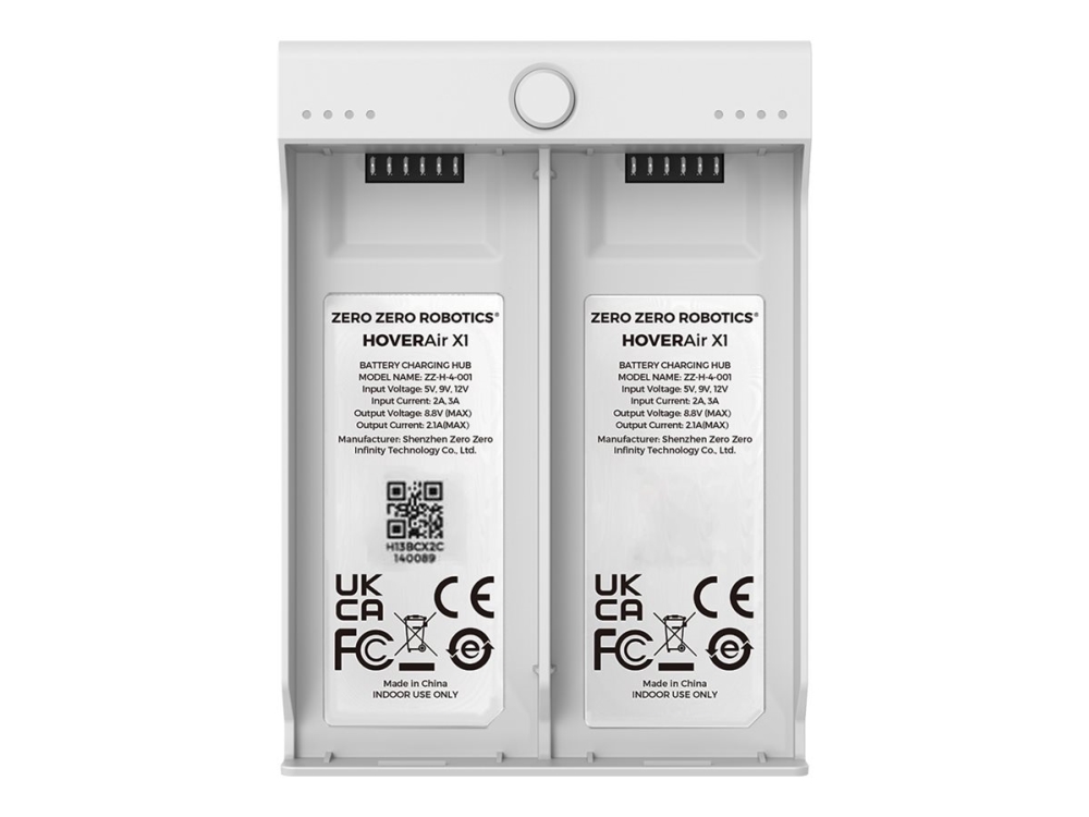 Hoverair - Usb-Batterioplader - 1050 Mah - 2 X Batterier Lader Op - 2.1 A - Hvid - For Hoverair X1 Fly More Combo