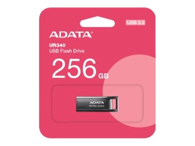 Adata Ur340 - Usb Flashdrive - 256 Gb - Usb 3.2 Gen 1 - Sort
