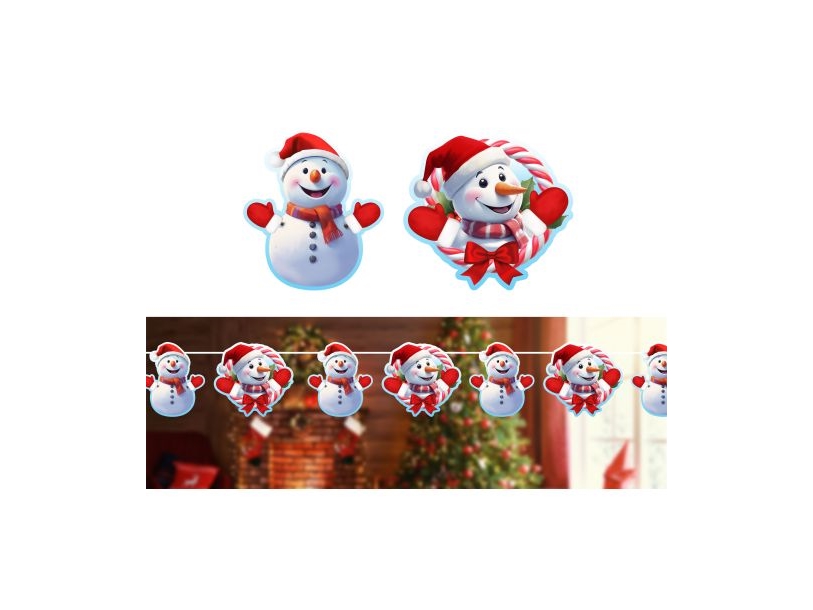 Julgirlang med snögubbar 3 m | N - A | GameStuff