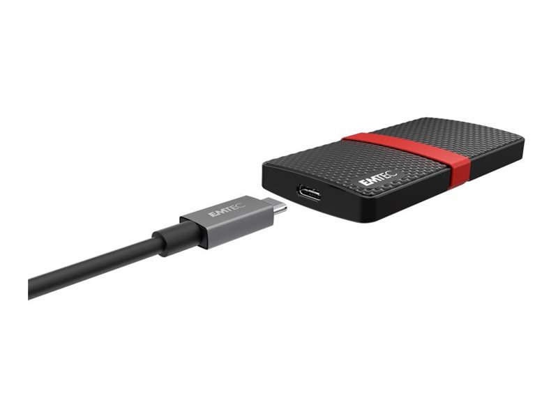 Emtec X200, 2 Tb, Usb Typ-C, 3.2 Gen 1 (3.1 Gen 1), 450 Mb/S, 5 Gbit/S, Schwarz