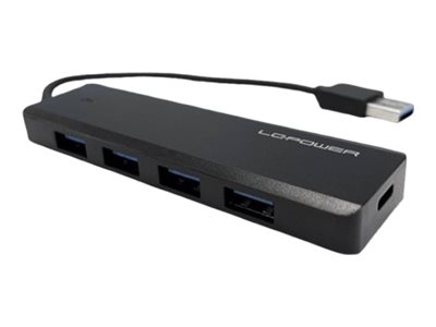 Lc-Power Lc-Hub-U3-4-V2, Usb 3.2 Gen 1 (3.1 Gen 1) Type-A, Usb 3.2 Gen 1 (3.1 Gen 1) Type-A, Usb 3.2 Gen 1 (3.1 Gen 1) Type-C, 5 Mbit/S, Schwarz, 0,1