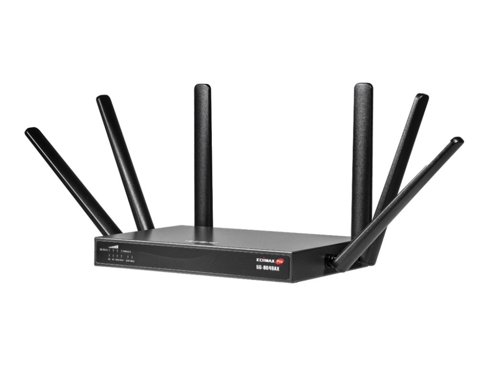 Edimax Pro 5G-8649Ax - Trådløs Router - Wwan 3-Port Switch - Wi-Fi 6 - Dual Band - 4G, 5G - Væg-Monterbar