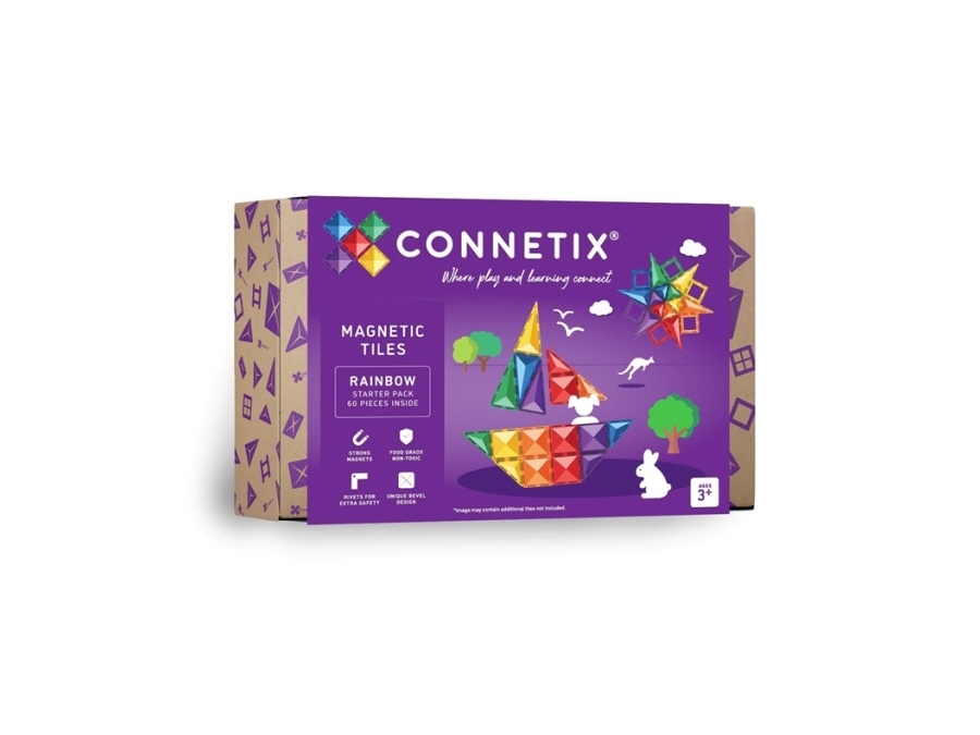 CONNETIX Rainbow Starter Pack 60 el magneettitiiltä 3+