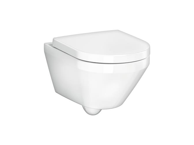 Gustavsberg Graphic væghængt toilet, uden skyllekant, hvid