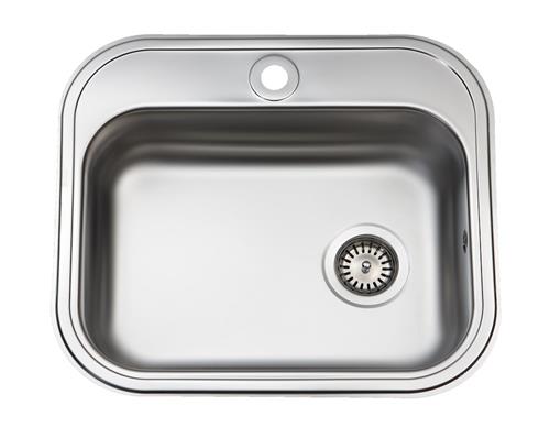 Intra Juvel diskho i rostfritt stål 550x480 mm (480x340) med kranhål och manuell sil | VVS Artiklar - Kök - Diskbänkar | GameStuff