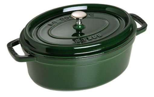 Staub Cocotte, Single Pan, Grøn, Støbejern, 3,2 L, 27 Cm, 5 Kg