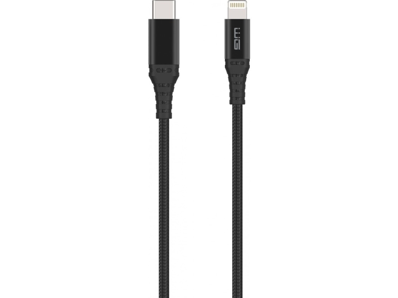 Winner Group 7311, 1 M, Usb C, Micro-Usb B/Lightning, Sort