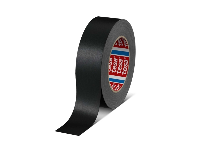 tesa Kangasnauha 4651 Premium, 38 mm x 25 m, musta Muovipäällyste, joka on valmistettu 148-verkkoisesta viskoosikangasalustasta ja (04651-00013-00)