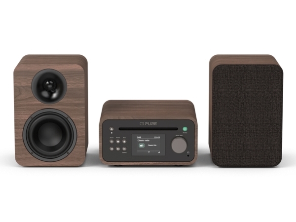 Pure Classic Stereo Mini, Hemmaljud mikrosystem, Brun, Valnöt, 1 diskar, Front, 40 W, 2,54 mm | TV, Ljud & Bild - Stereo - Mikro & Mini stereo | GameStuff