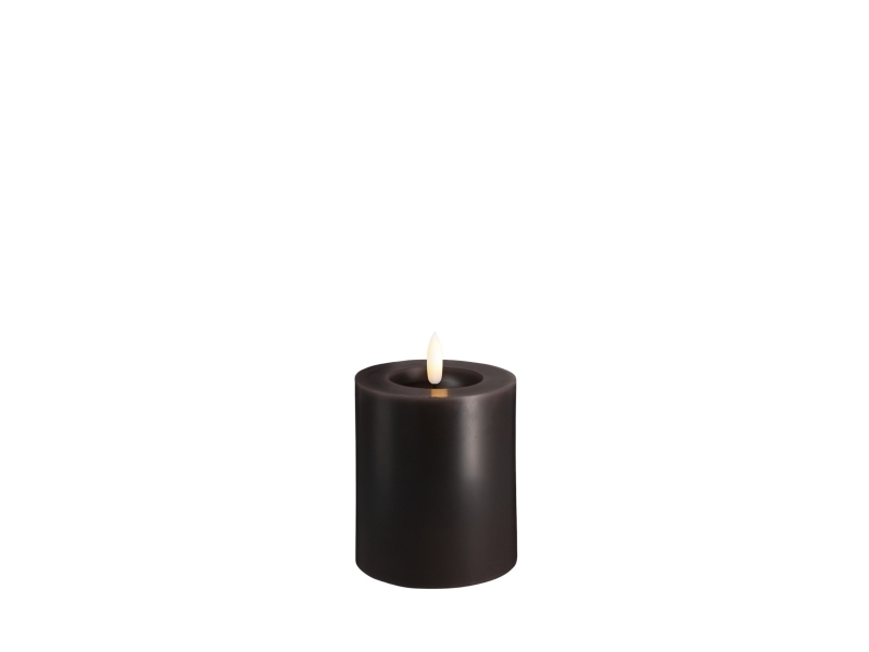 Moods & More LED-blockljus i charcoal med smälteffekt – Ø 7,4 cm x H 10 cm | Bostäder - Inredning - LED-lampor | GameStuff