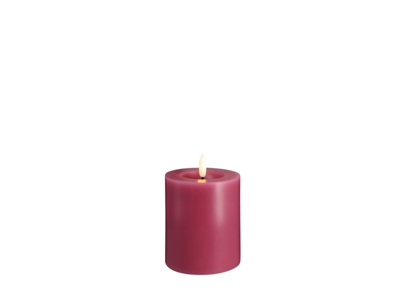 Moods & More LED bloklys i vintage rose med smelteeffekt - Ø 7,4 cm x H 10 cm