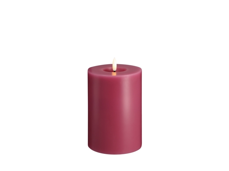 Moods & More LED bloklys i vintage rose med smelteeffekt - Ø 9,9 cm x H 15 cm