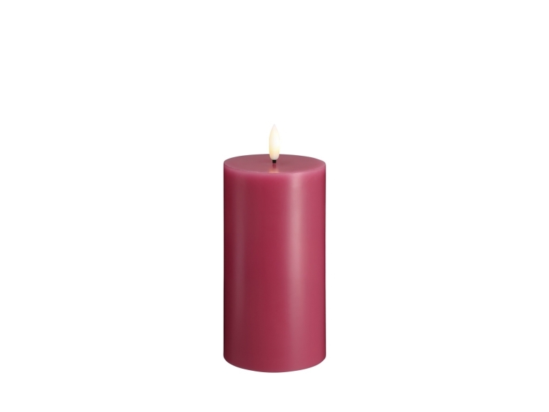 Moods & More LED bloklys i vintage rose - Ø 7,4 cm x H 15 cm