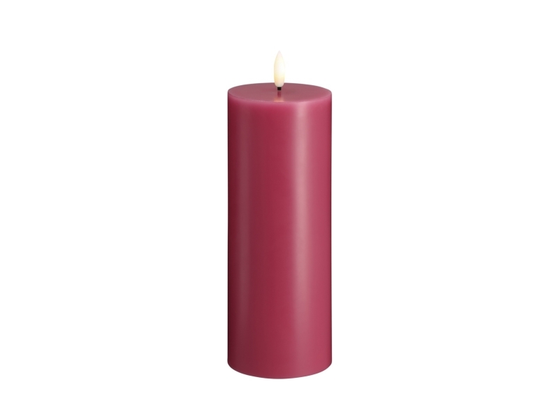 Moods & More LED bloklys i vintage rose - Ø 7,4 cm x H 20 cm
