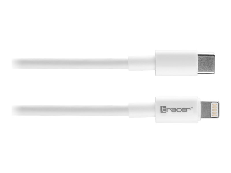 Tracer - Lightning-Kabel - Usb-C Han Til Lightning Han - 1 M - Afskærmet - Hvid - Power Delivery 3.0 Support