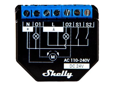 Shelly Plus 2PM | Smarta hem - Smart hemkontroll och plattformar - Google Assistent | GameStuff