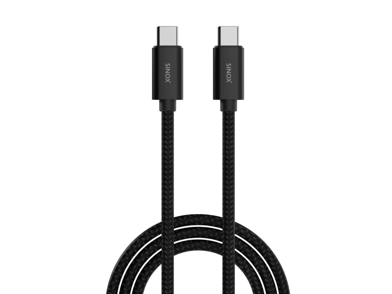 Sinox PRO USB-C 2.0 magnetisk kabel. 1 m. Sort, 1 m, USB-C, USB-C, USB 2.0, 0,48 Gbit/sek., Sort