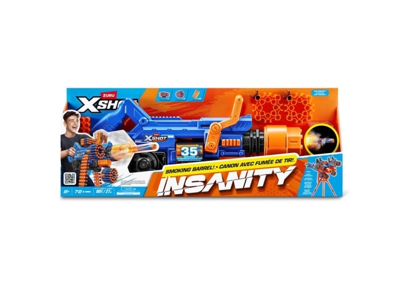 XSHOT interaktyvus žaislinis šautuvas Insanity Smoke N'Barrel, 36823