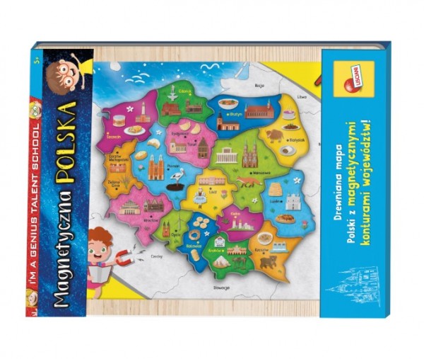 Dante Lisciani Im a genius Magnet.Lenkijos žemėlapis PL105496