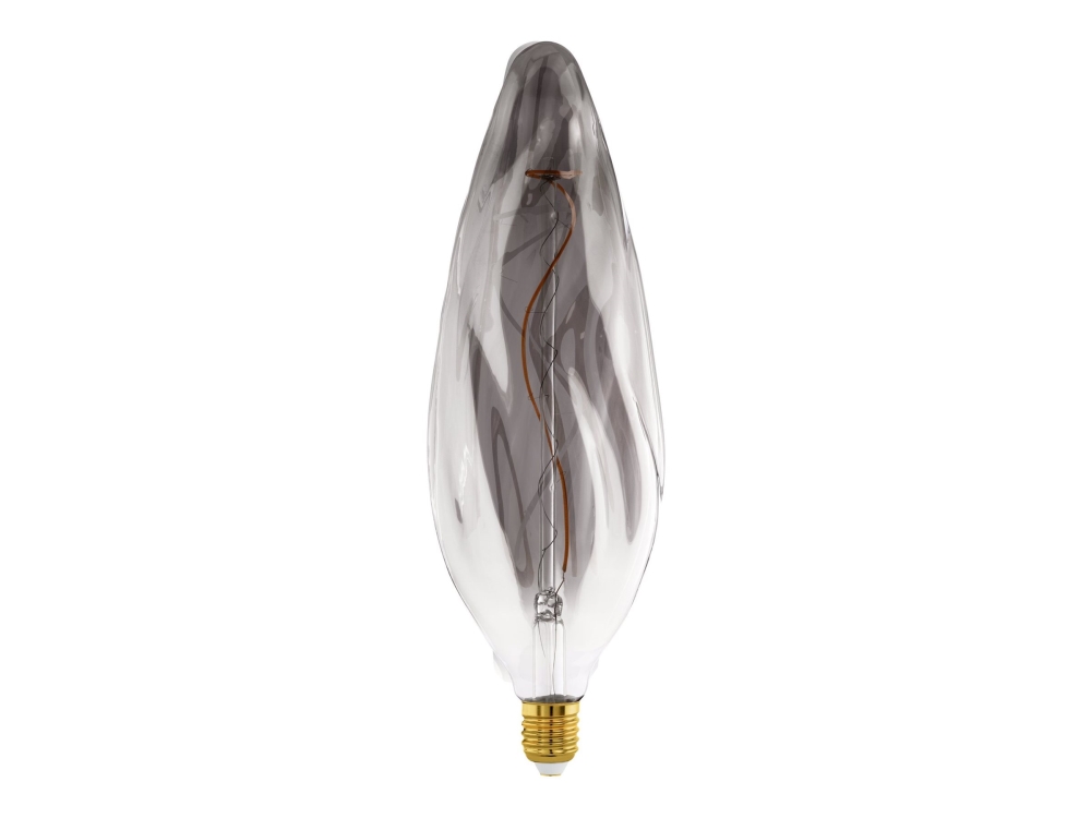 Eglo E27 Led Cf117 Røgfarvet Dekorationspære Med Spiral Og Varmt Hvidt Lys