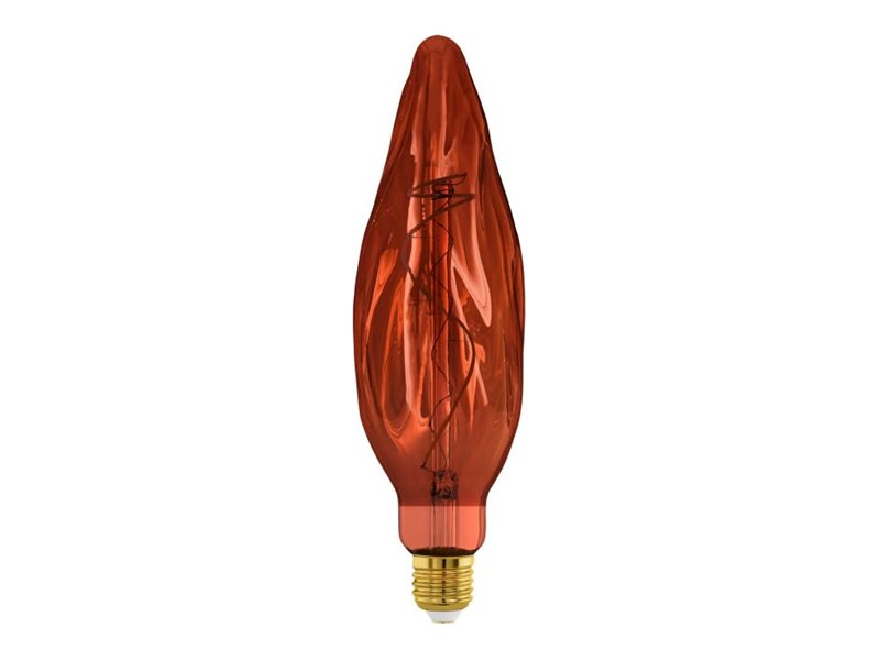 Eglo E27 Led Cf78 Kobberfarvet Dekorationspære Med Spiral Og Varmt Hvidt Lys