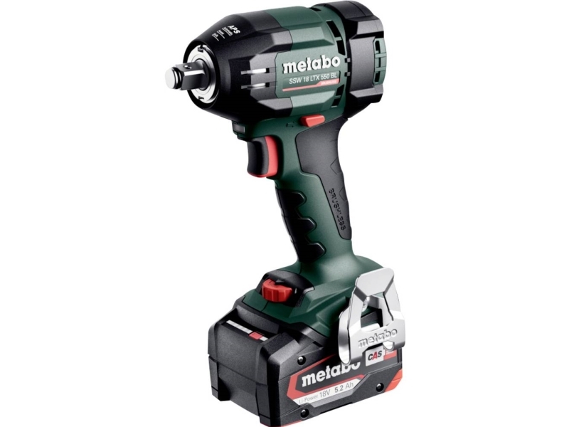 Hikoki METABO.Smūginis veržliasukis SSW 18 LTX 550 BL 550Nm 2x5,2Ah METABOX