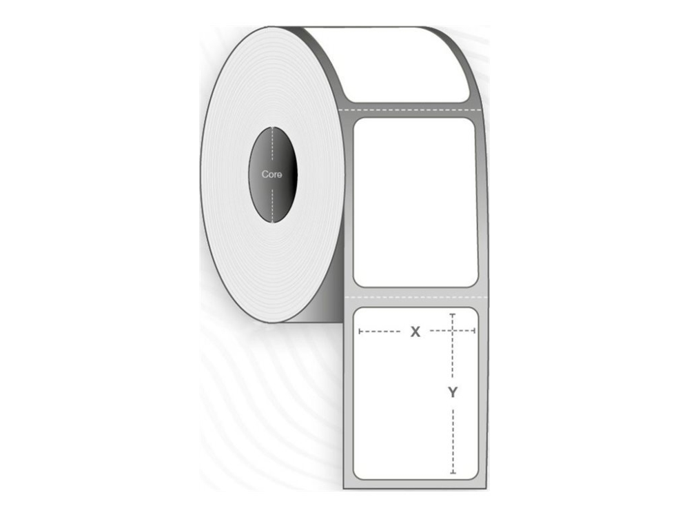 Capture - Permanent klæbemiddel - ubelagt - hvid - 38 x 25 mm 30960 etikette(r) (12 rulle(r) x 2580 etiketter (alternativ til: Zebra 880595-025DU)