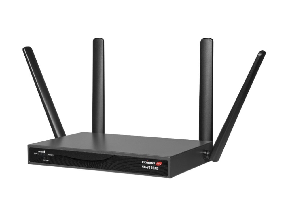 Edimax Pro 4G-7449Ac - Trådløs Router - Wwan 3-Port Switch - Wi-Fi 5 - Dual Band - 4G - Væg-Monterbar