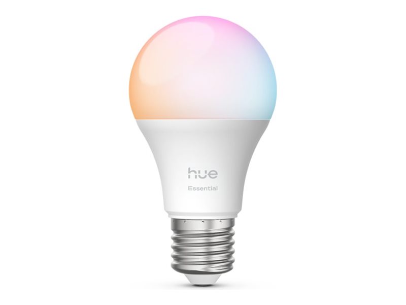 Philips Hue White and Color Ambiance Essential - LED - form: standard - E27 - 8 W (motsvarande 60 W) - klass F - varmt till kallt vitt ljus - 2200-6500 K | Smarta hem - Smart belysning - E27 Smarta Lampor | GameStuff