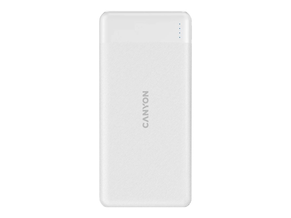 Canyon Pb-109 - Powerbank - 10000 Mah - 20 Watt - 2 A - Qc 3.0, Pd - 2 Output-Stikforbindelser (Usb, 24 Pin Usb-C) - Hvid
