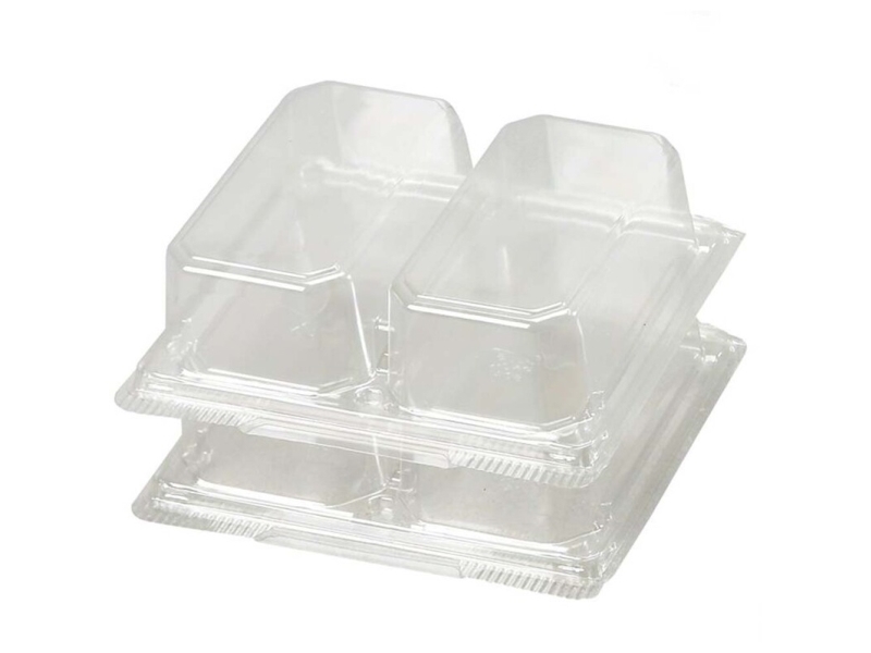 Plastbakke m/hænglset låg 2-rums 165x148x45mm R-PET 44stk/pak