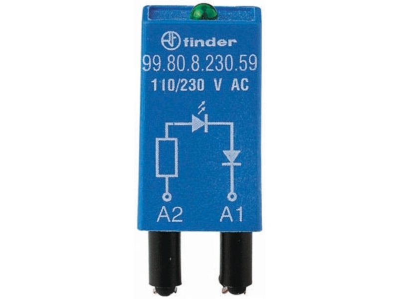 Finder Steckmodul Mit Freilaufdiode, Ohne Led 99.80.3.000.00 Passend Für Modell: Finder 94.54.1, Finder 94.84.3, Finder 95.85.3, Finder 95.95.3 1 Stü
