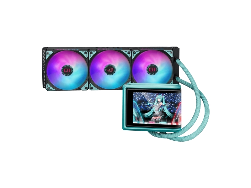 Asus Rog Ryuo Iv 360 Argb Hatsune Miku Edition, All-In-One-Flüssigkeitskühler, 12 Cm, Schwarz, Türkis
