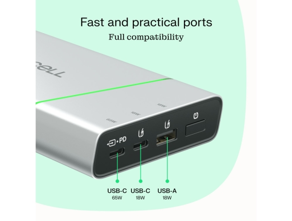 Powerbank Greencell Powerplay Pro 20800Mah 65W - Schnellladung, Pd, Ultra Charge, Herstellung In Polen